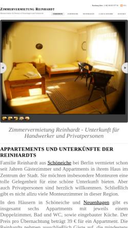 Vorschau der mobilen Webseite www.appartement-monteurzimmer.de, Appartement + Monteurzimmer Reinhardt