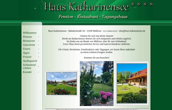 Vorschau von www.haus-katharinensee.de, Haus Katharinensee