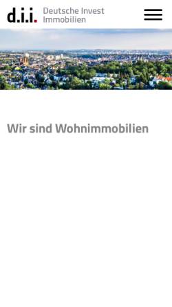 Vorschau der mobilen Webseite www.dii.de, Dii GmbH
