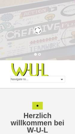 Vorschau der mobilen Webseite w-u-l.de, W-U-L web und werbung ulrike lauer