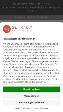 Vorschau der mobilen Webseite www.setrada.de, SETRADA GmbH & Co.KG