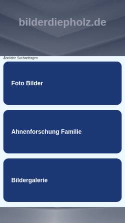 Vorschau der mobilen Webseite www.bilderdiepholz.de, Diepholzer Bilder und Ahnenforschung