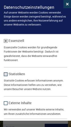 Vorschau der mobilen Webseite www.khehst.de, Städtisches Krankenhaus Eisenhüttenstadt GmbH