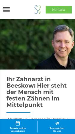 Vorschau der mobilen Webseite www.zahnarzt-schubert.de, Dr. med. dent. Christian Schubert, Praxis für Zahnmedizin