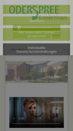 Vorschau der mobilen Webseite www.os-kh.de, Oder-Spree Krankenhaus Beeskow GmbH