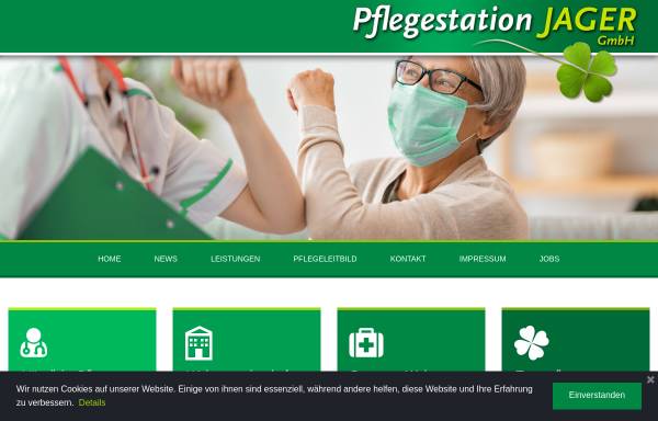 Vorschau von www.pflegestationjager.de, Pflegedienst Gudrun Jager, Häusliche Alten- und Krankenpflege