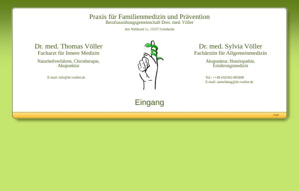 Vorschau von www.dr-voeller.de, Dr. med. Thomas Völler, Facharzt für Innere Medizin