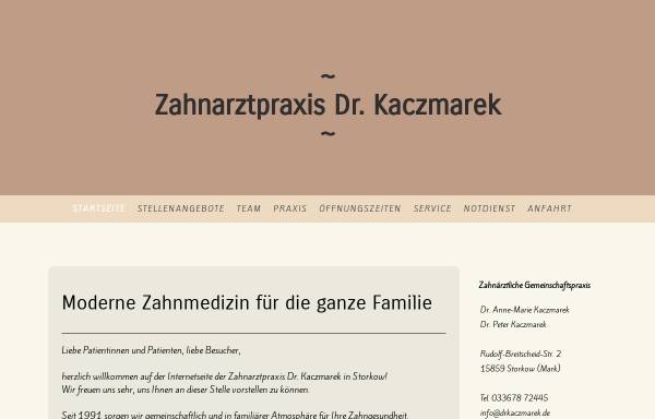 Vorschau von www.drkaczmarek.de, Drs. Kaczmarek, Praxis für Zahnheilkunde