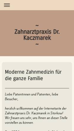 Vorschau der mobilen Webseite www.drkaczmarek.de, Drs. Kaczmarek, Praxis für Zahnheilkunde