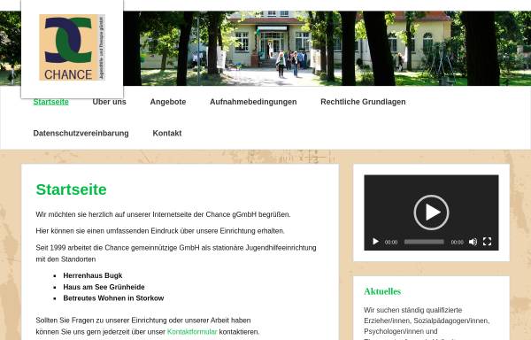 Vorschau von cleanchance.com, Jugendhilfe und Therapie GmbH
