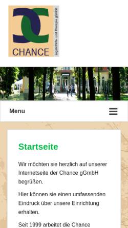 Vorschau der mobilen Webseite cleanchance.com, Jugendhilfe und Therapie GmbH
