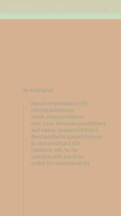 Vorschau der mobilen Webseite www.reinterpreten.de, Die Reinterpreten, Daniel van der Linden-Woeller