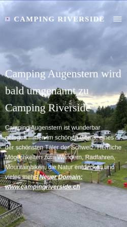 Vorschau der mobilen Webseite www.campingaugenstern.ch, Camping Augenstern