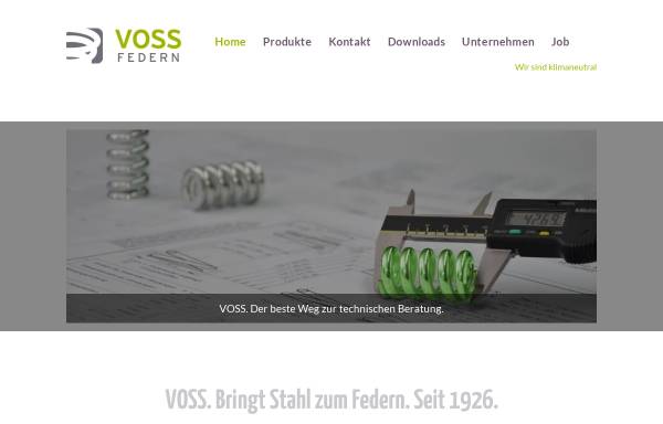 Vorschau von www.voss-federn.de, Voss Federn GmbH & Co. KG