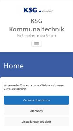 Vorschau der mobilen Webseite ksg-kommunaltechnik.de, KSG GmbH
