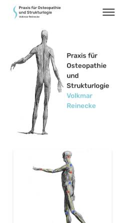 Vorschau der mobilen Webseite www.osteopathie-niedersachsen.de, Volkmar Reinecke
