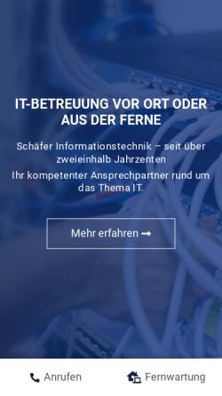 Vorschau der mobilen Webseite www.schaefer-it.de, Schäfer Informationstechnik GmbH