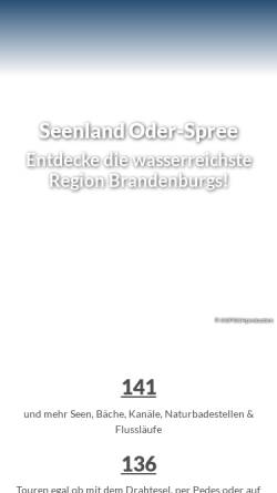 Vorschau der mobilen Webseite www.seenland-oderspree.de, Tourismusverband Seenland Oder-Spree e.V.