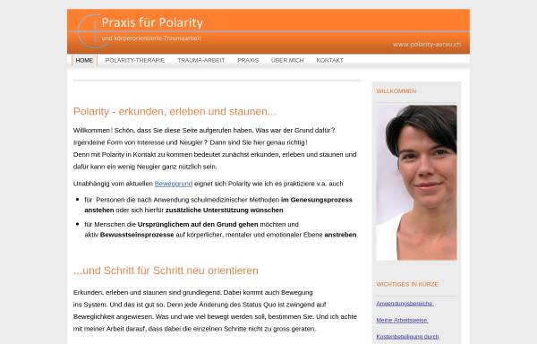 Vorschau von www.polarity-aarau.ch, Praxis für Polarity und körperorientierte Traumaarbeit
