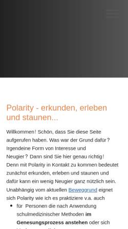 Vorschau der mobilen Webseite www.polarity-aarau.ch, Praxis für Polarity und körperorientierte Traumaarbeit