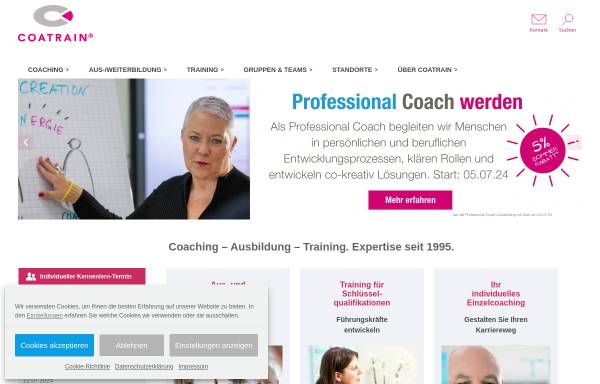 Vorschau von www.coatrain.de, Coatrain Coaching und Personal Training GmbH