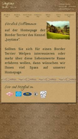 Vorschau der mobilen Webseite borderterrier-joytime.de, Joytime