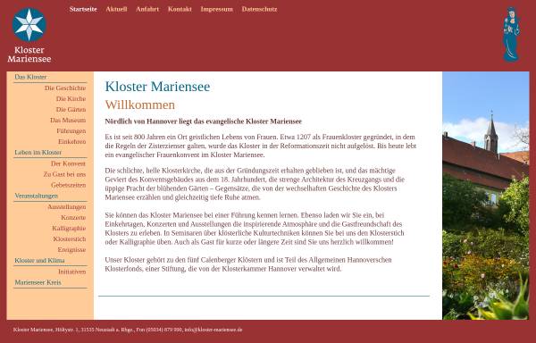 Vorschau von www.kloster-mariensee.de, Kloster Mariensee