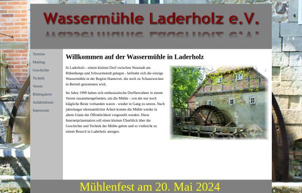 Vorschau von www.xn--wassermhle-laderholz-vec.de, Wassermühle Laderholz - Heimatbundgruppe Laderholzer Wassermühle e.V.
