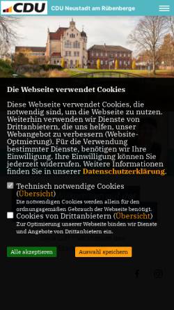 Vorschau der mobilen Webseite www.cdu-neustadt-web.de, CDU-Stadtverband Neustadt