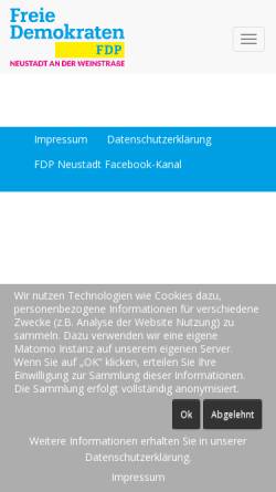 Vorschau der mobilen Webseite fdp-nw.de, FDP Stadtverband Neustadt