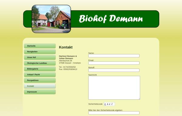 Vorschau von biohof-demann.de, Biohof Demann - Hartmut Demann
