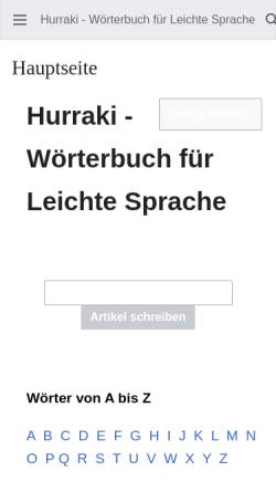 Vorschau der mobilen Webseite www.hurraki.de, Hurraki