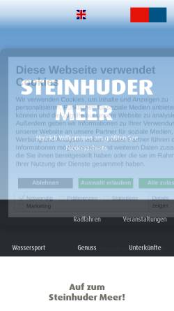 Vorschau der mobilen Webseite www.neustaedter-land.de, Verkehrsverein Mardorf am Steinhuder Meer e.V.