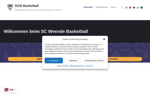 Vorschau von www.scw-basketball.de, SC Weende Göttingen Basketball