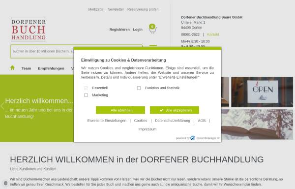 Vorschau von www.dbuch.ebuch.de, Dorfener Buchhandlung