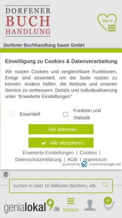 Vorschau der mobilen Webseite www.dbuch.ebuch.de, Dorfener Buchhandlung
