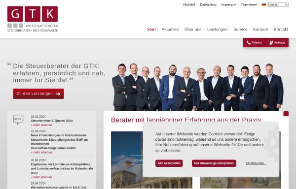 Vorschau von www.gtkp.de, GINSTER • THEIS • KLEIN & PARTNER mbB Steuerberater