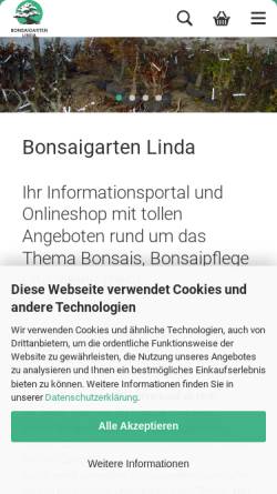 Vorschau der mobilen Webseite www.bonsais.de, Bonsai - Gestaltung Uwe Krötenheerdt