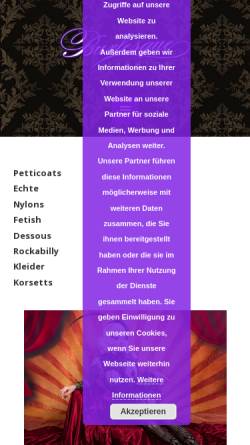 Vorschau der mobilen Webseite www.burlesque-fashion.de, Burlesque und Alternative Fashion