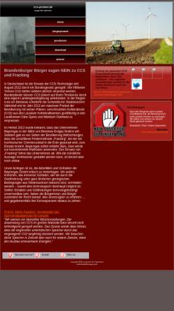 Vorschau der mobilen Webseite www.ccs-protest.de, CCS-Protest - Bürgerinitiative CO2 Endlager Stoppen e.V.