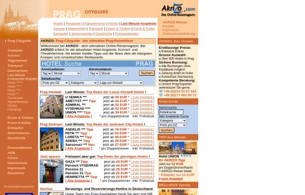 Vorschau von www.prag-cityguide.de, Akrizo