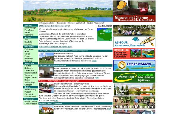 Vorschau von www.masuren-online.de, Urlaub in Masuren in Polen