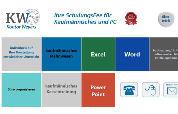Vorschau von www.kontor-weyers.de, Kontor Weyers - Ihre gute Fee für Büro und PC