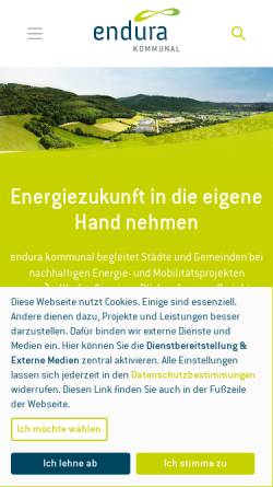 Vorschau der mobilen Webseite www.endura-kommunal.de, Endura kommunal GmbH