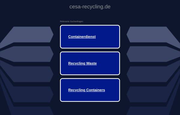 Vorschau von www.cesa-recycling.de, Cesa Altstoffwiederverwertung GmbH