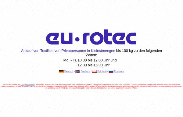 Vorschau von www.eu-rotec.de, Eu-rotec Putzlappen- und Textilrecycling Produktions GmbH