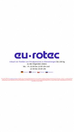 Vorschau der mobilen Webseite www.eu-rotec.de, Eu-rotec Putzlappen- und Textilrecycling Produktions GmbH
