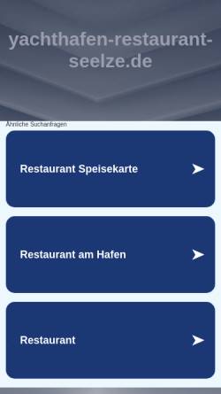 Vorschau der mobilen Webseite www.yachthafen-restaurant-seelze.de, Restaurant am Yachthafen Seelze Klingenberg GmbH