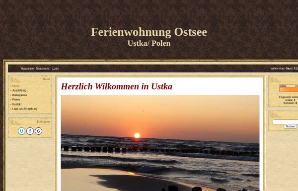 Vorschau von urlaubostsee.ucoz.de, Ferienwohnung Ostsee/Polen