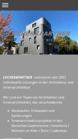 Vorschau der mobilen Webseite www.locherpartner.ch, Locher und Partner